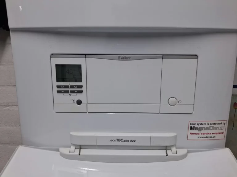 Control panel of a Vaillant ecoTEC plus 832 boiler